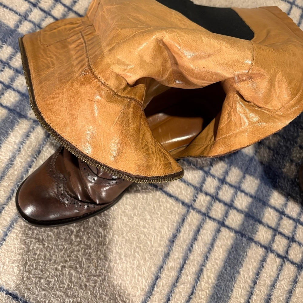 Zara tall leather riding boots. - Picture 11 of 13